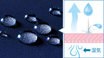 水は通さず、湿気を通す高透湿「ZAMZA ®」使用しているので、防水なのにムレにくい