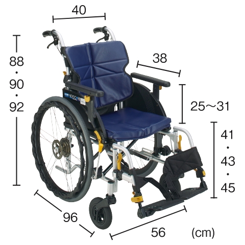 自走式DHRCORE-51BHB：幅40×長さ96×高さ88・90・92cm