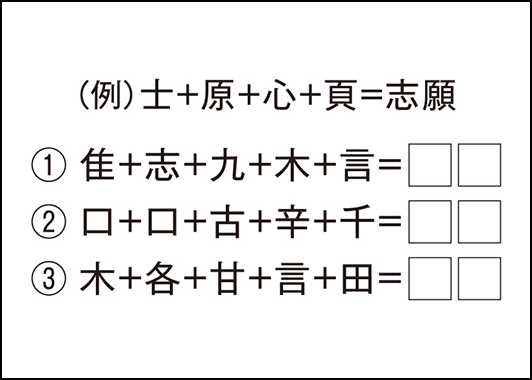 漢字部首たし算パズル