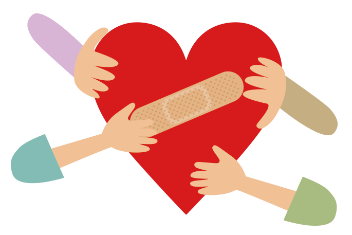 心のケアを表したイラスト