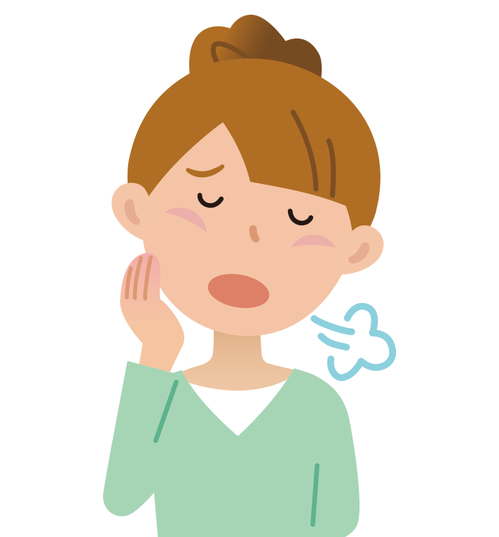 ため息をつく女性のイラスト