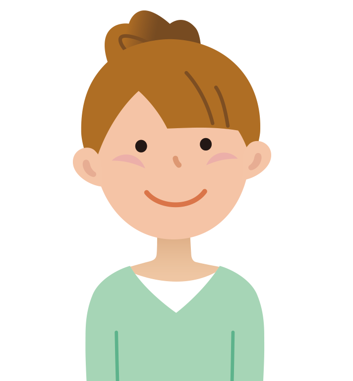 笑顔の女性のイラスト