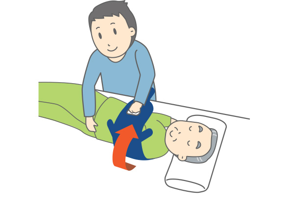 常に同じ姿勢にならないように体位を変えましょう。