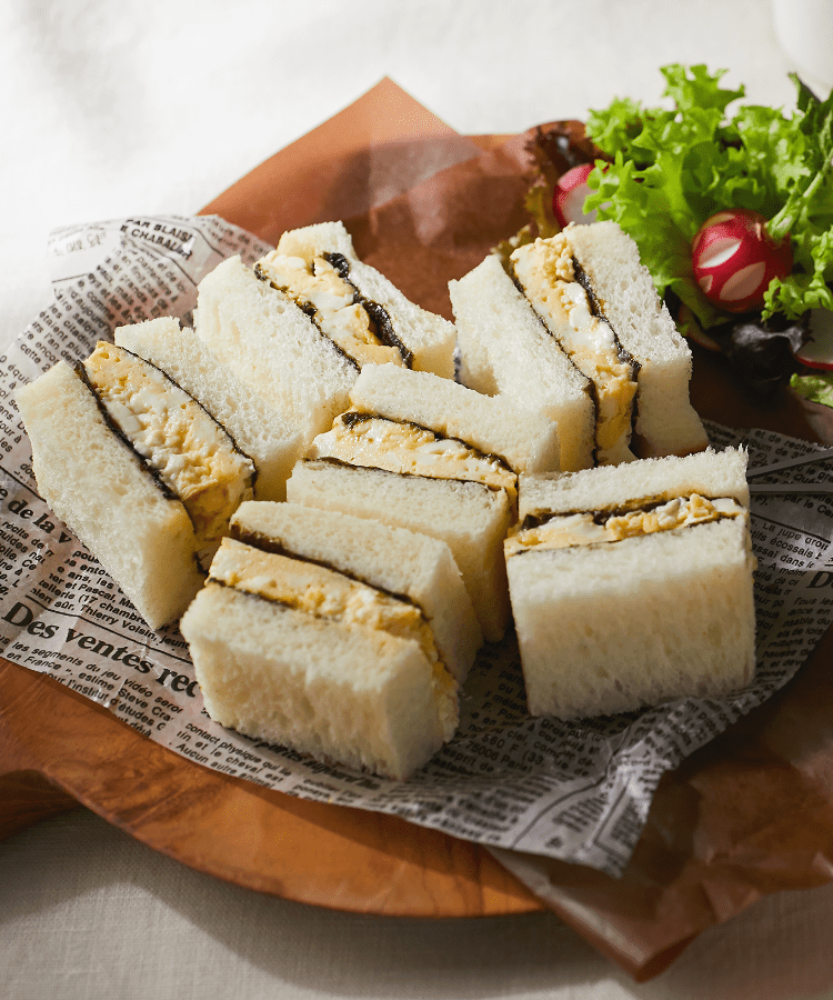 のり香る、ふわとろ食感 豆腐のスクランブルエッグサンド