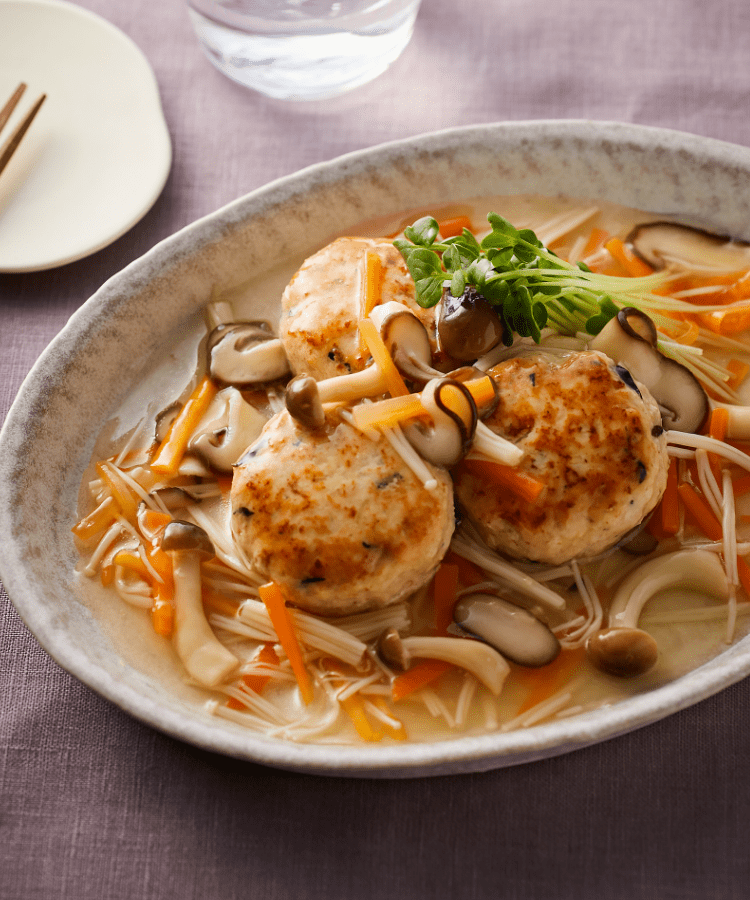 やさしい和のごちそう おから入りやわらかつくね きのこあんかけ