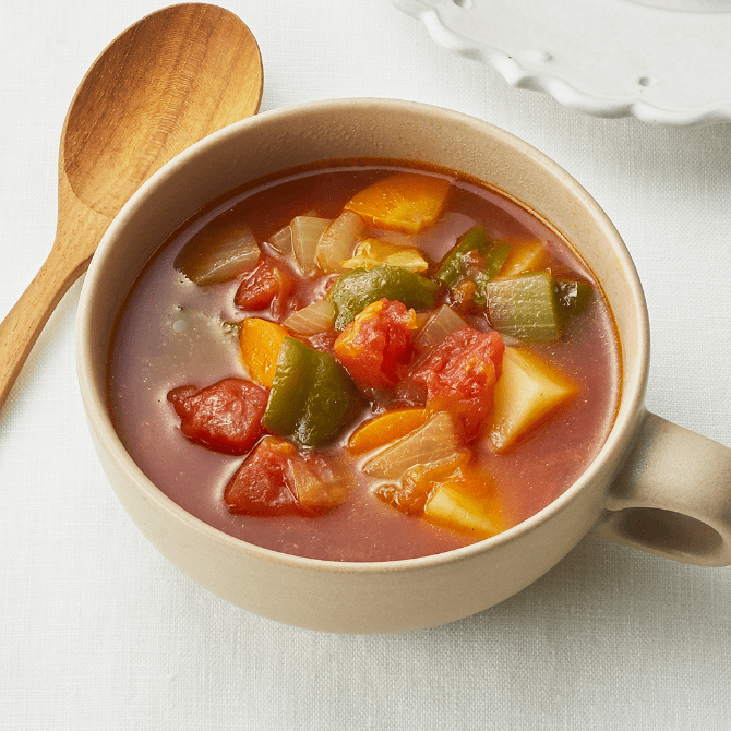 具だくさんトマトスープ