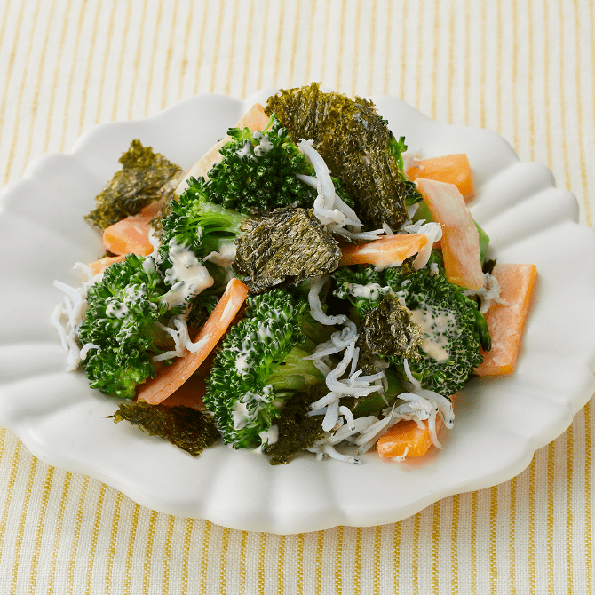 ブロッコリーとしらすの海苔マヨ和え