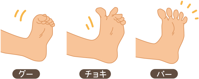 足指グーチョキパー