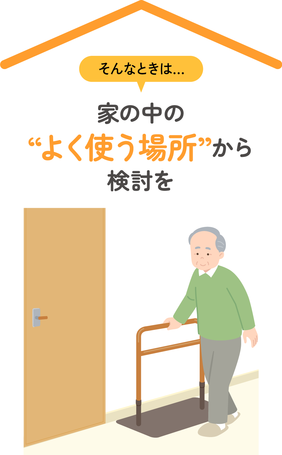 そんなときは… 家の中の“よく使う場所”から検討を