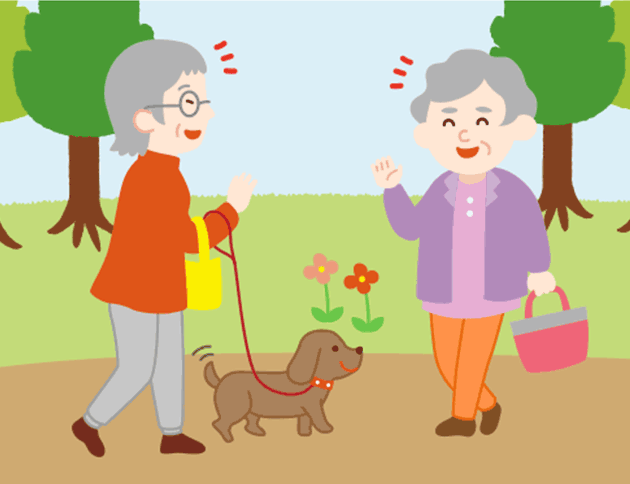 散歩などの軽い運動を毎日少しずつ続けましょう。