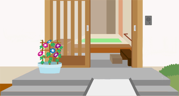 玄関のイラスト