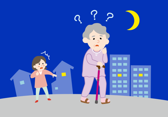 徘徊する人のイラスト