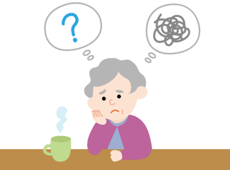 物忘れが多い人のイラスト