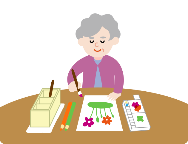 心身の感覚を刺激し、リラックスさせるアートセラピー。