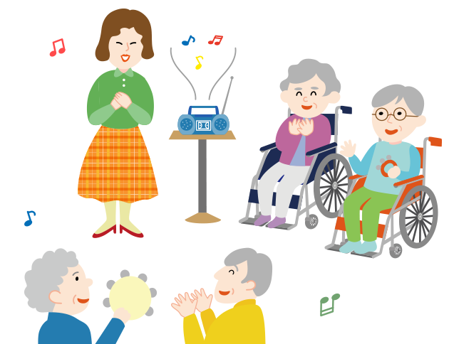 認知機能訓練や有酸素運動にもなる音楽療法。