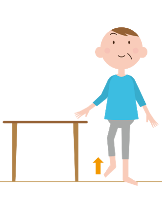 片足立ちのフォーム