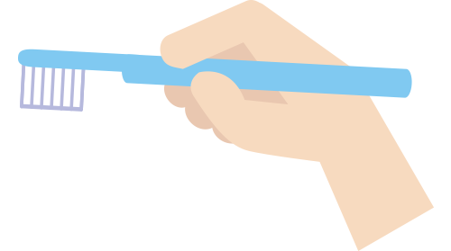 正しい歯ブラシの持ち方のイラスト