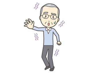歩きが不安定な人のイラスト