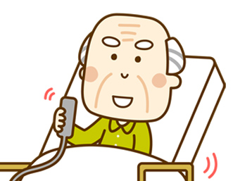 ベッド周りのイラスト