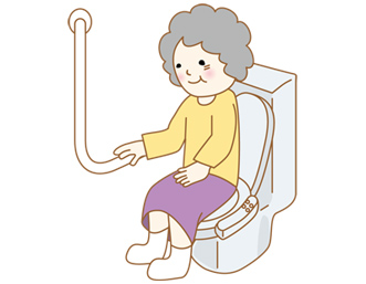 トイレする人のイラスト