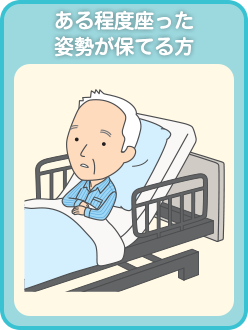 ある程度座った姿勢が保てる方