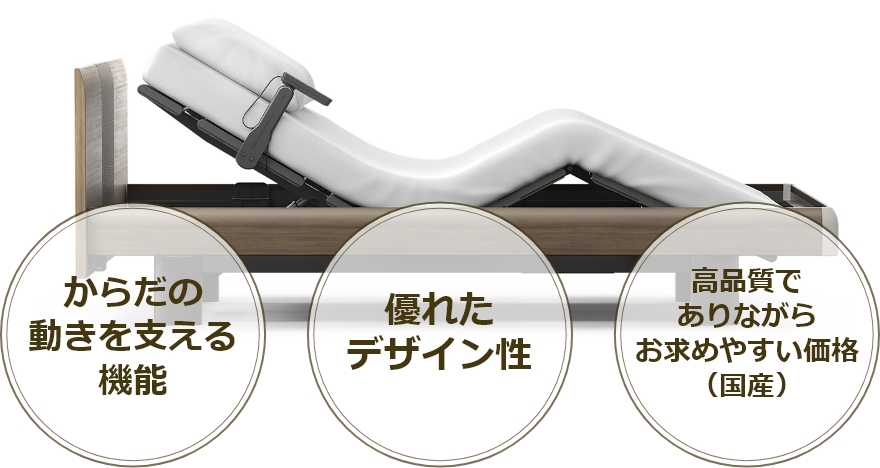 からだの動きを支える機能 高品質でありながら お求めやすい価格(国産)優れたデザイン性