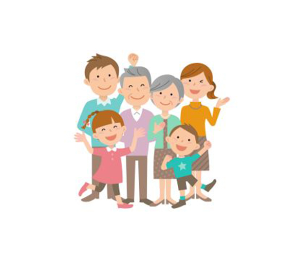 家族みんなのイラストイメージ